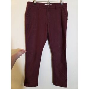 Ezekiel‎ Men's Size 32 Maroon Cotton Stretch Straight Chino Fit Pants Preppy